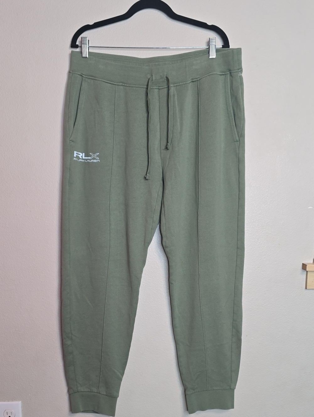 RLX Ralph Lauren Olive Green Men’s Fleece Jogger Pants Size Xl